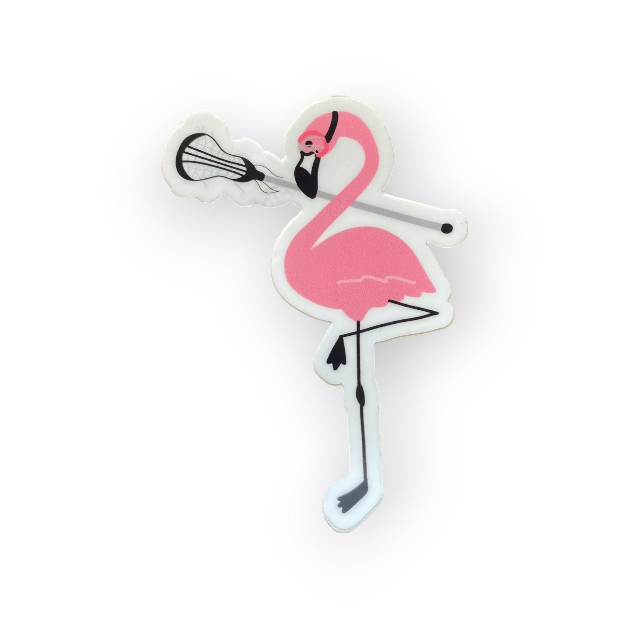 the letters mdn - Lacrosse Flamingo Vinyl Sticker