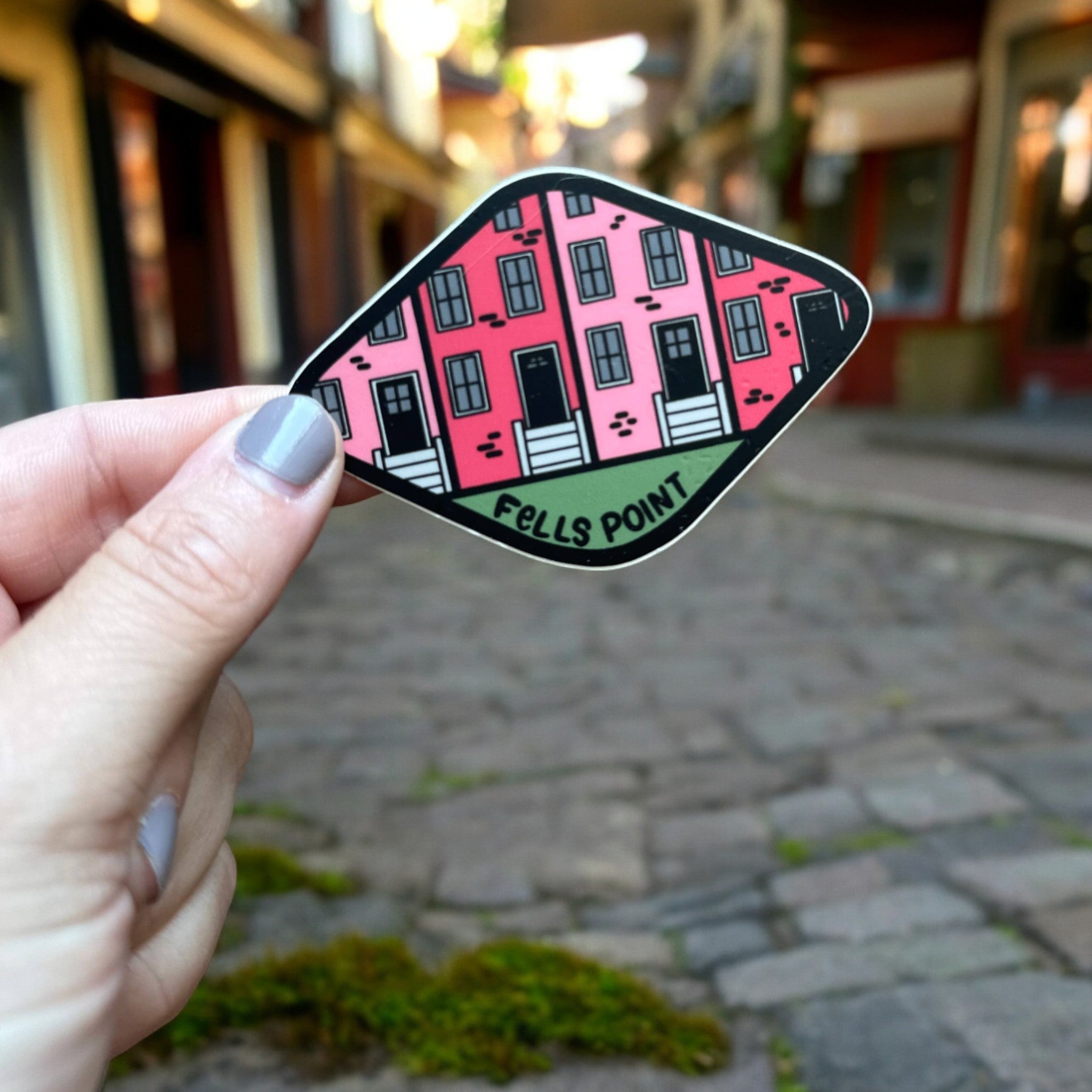 the letters mdn - Fells Point Baltimore Maryland Badge Vinyl Sticker