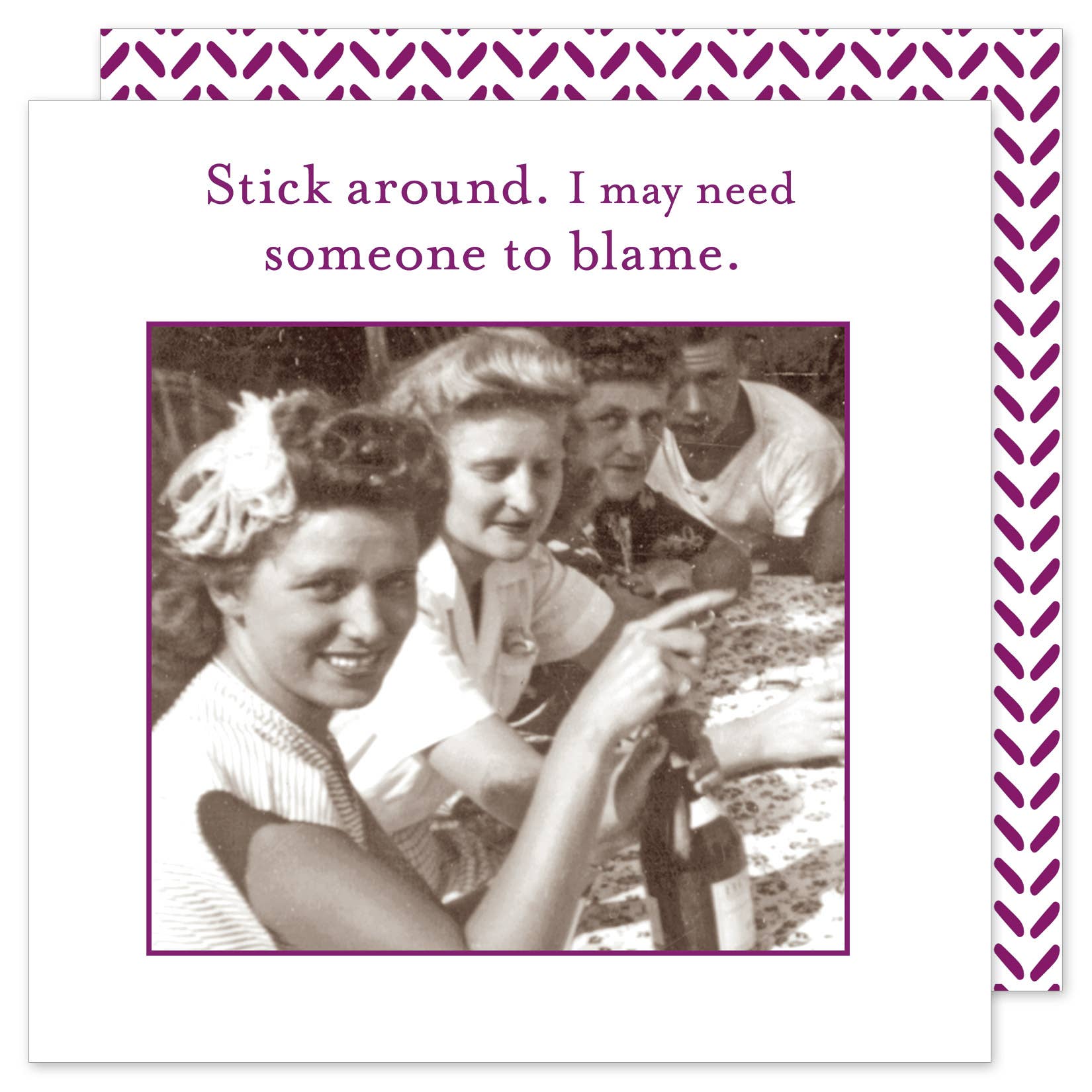 Shannon Martin Design - Stick Around Beverage Napkin