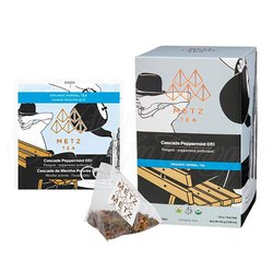 Organic Cascade Peppermint Herbal Tea (25 Loose-Leaf Pyramid Teabags C