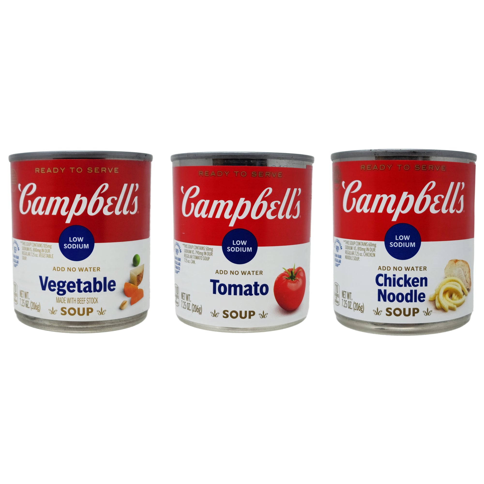 Case of 12 - Assorted Campbell's Low Sodium Soups