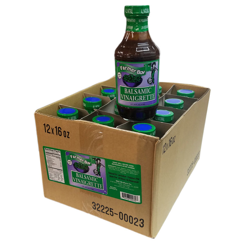Case of 12 Farmer Boy Balsamic Vinaigrette - 16oz.
