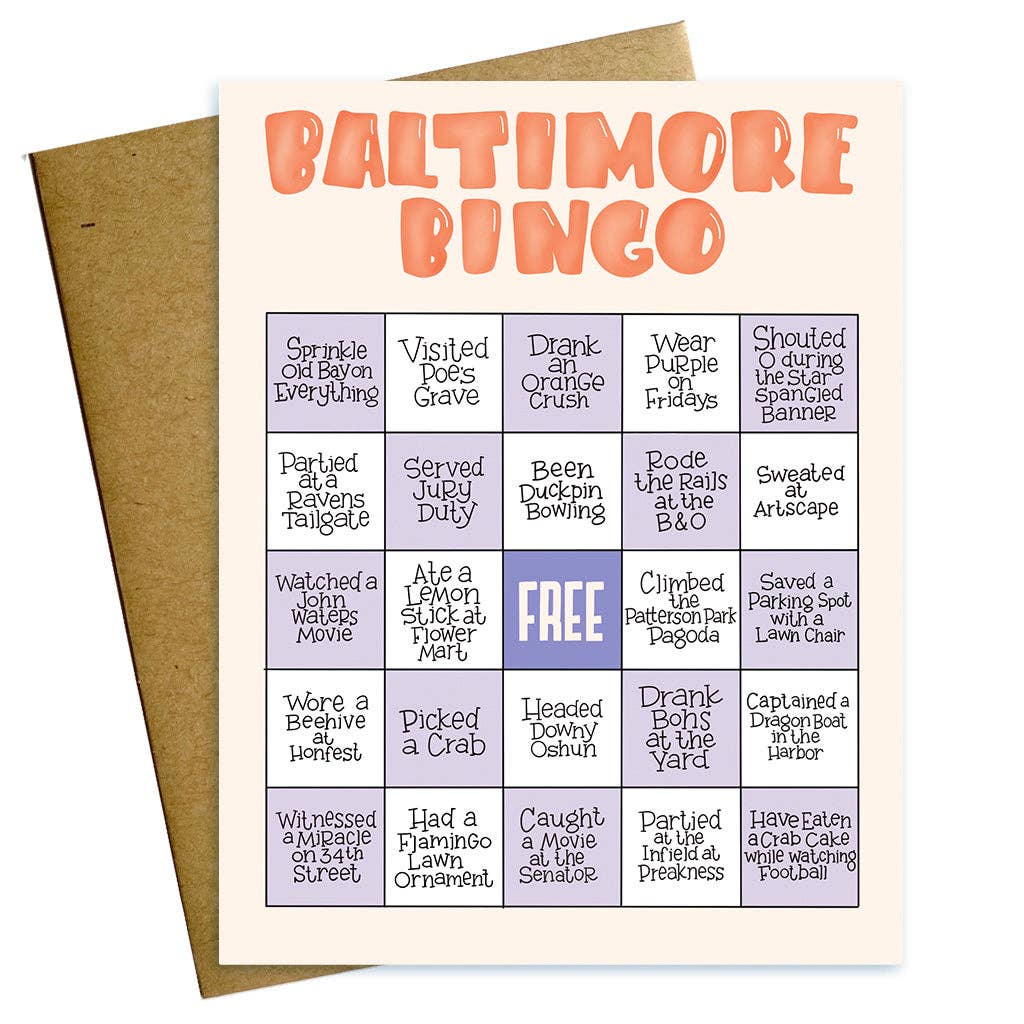 Maggie Moore Studio - Baltimore Bingo Card