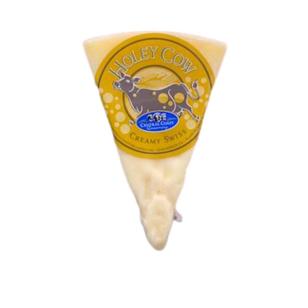 Central Coast Creamery Holey Cow Swiss Cheese Semi-Soft Wedge Wholesale - 12 wedges x 6oz