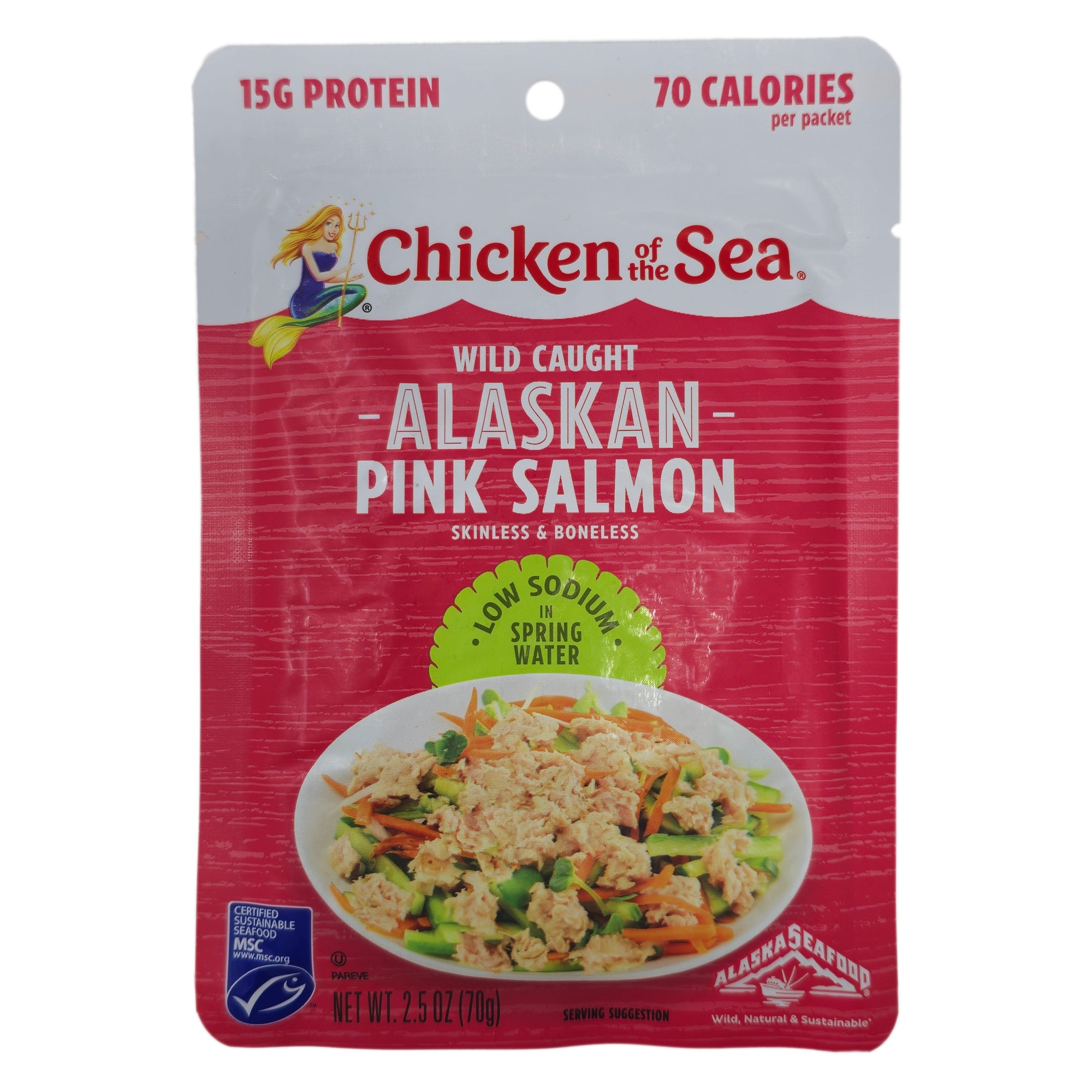 Chicken of the Sea Low Sodium Wild Alaskan Pink Salmon Pouch - 2.5oz.