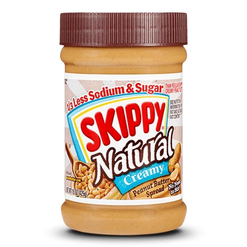 Skippy Natural Creamy 1/3 Less Sodium & Sugar Peanut Butter