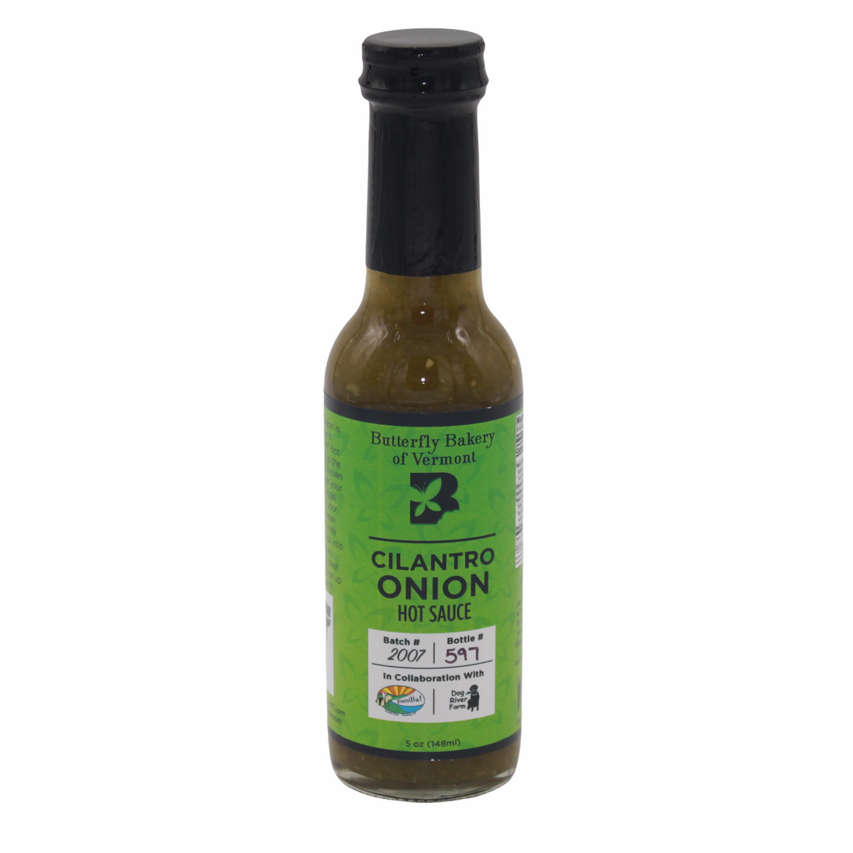 Butterfly Bakery Cilantro Onion Hot Sauce