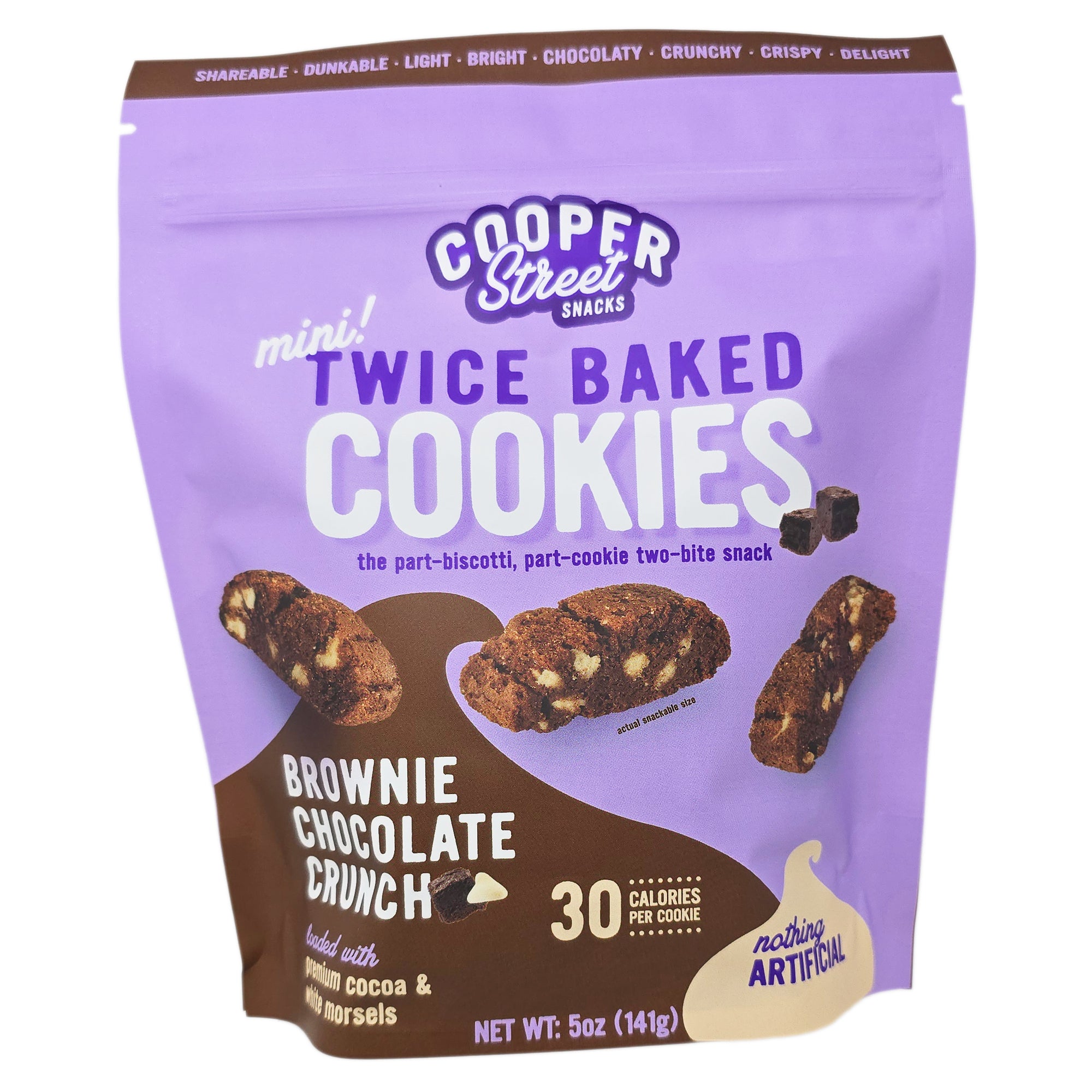 Cooper Street Snacks Twice Baked Brownie Chocolate Crunch Cookies - 5o