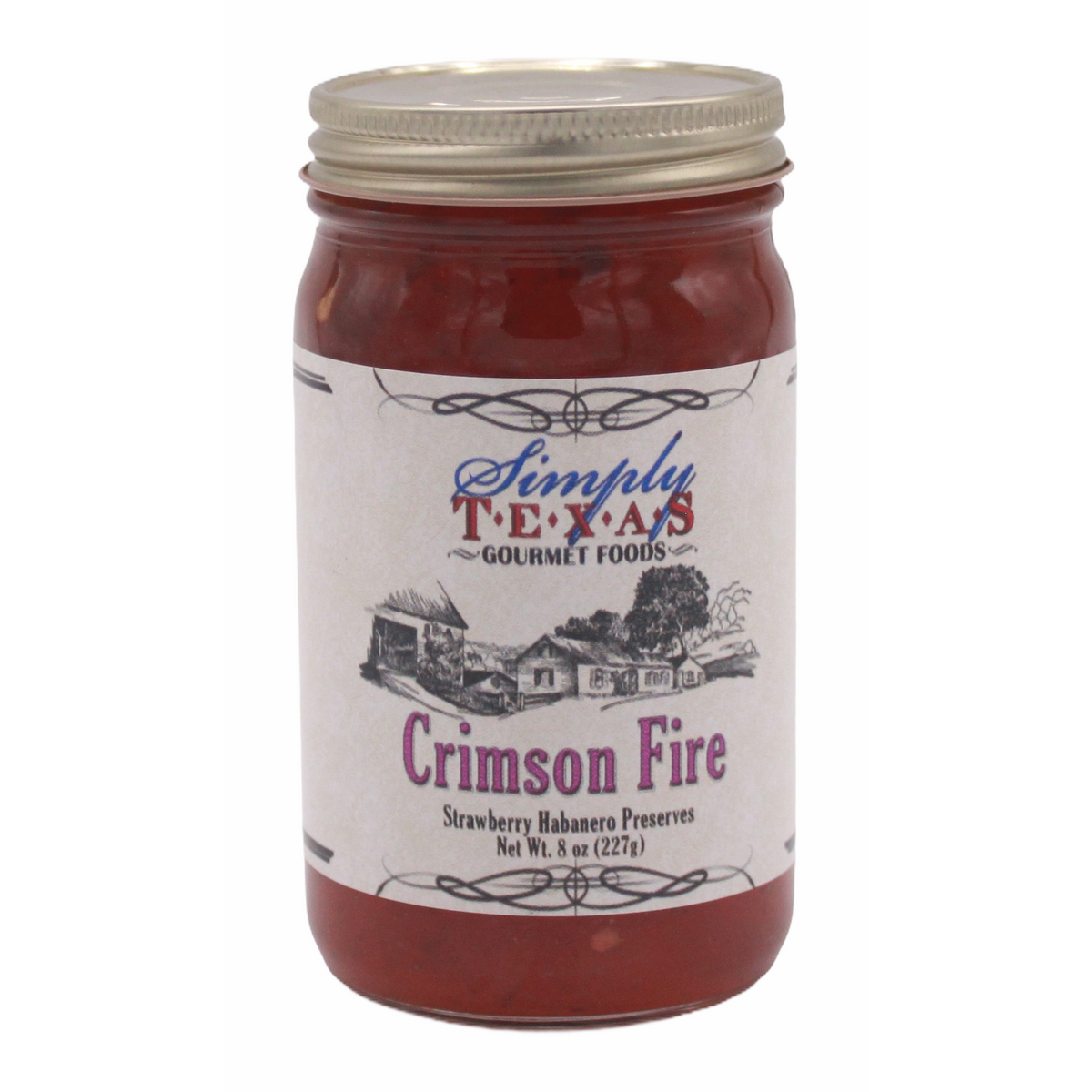 Simply Texas Crimson Fire Strawberry Habanero Preserves