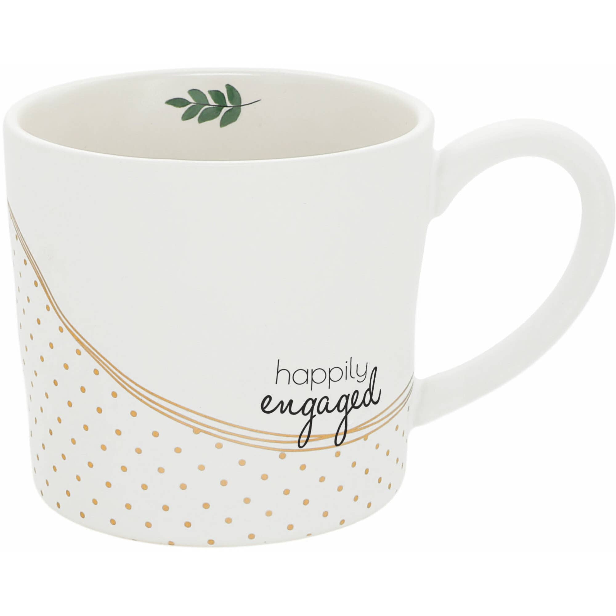 "Happily Engaged" 15 oz Stoneware Mug - A Perfect Engagement Gift