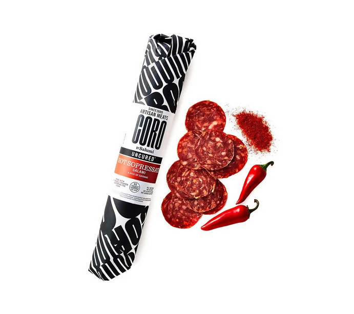 Uncured Hot Sopressata Salami Deli Size - 3 x 2 LB