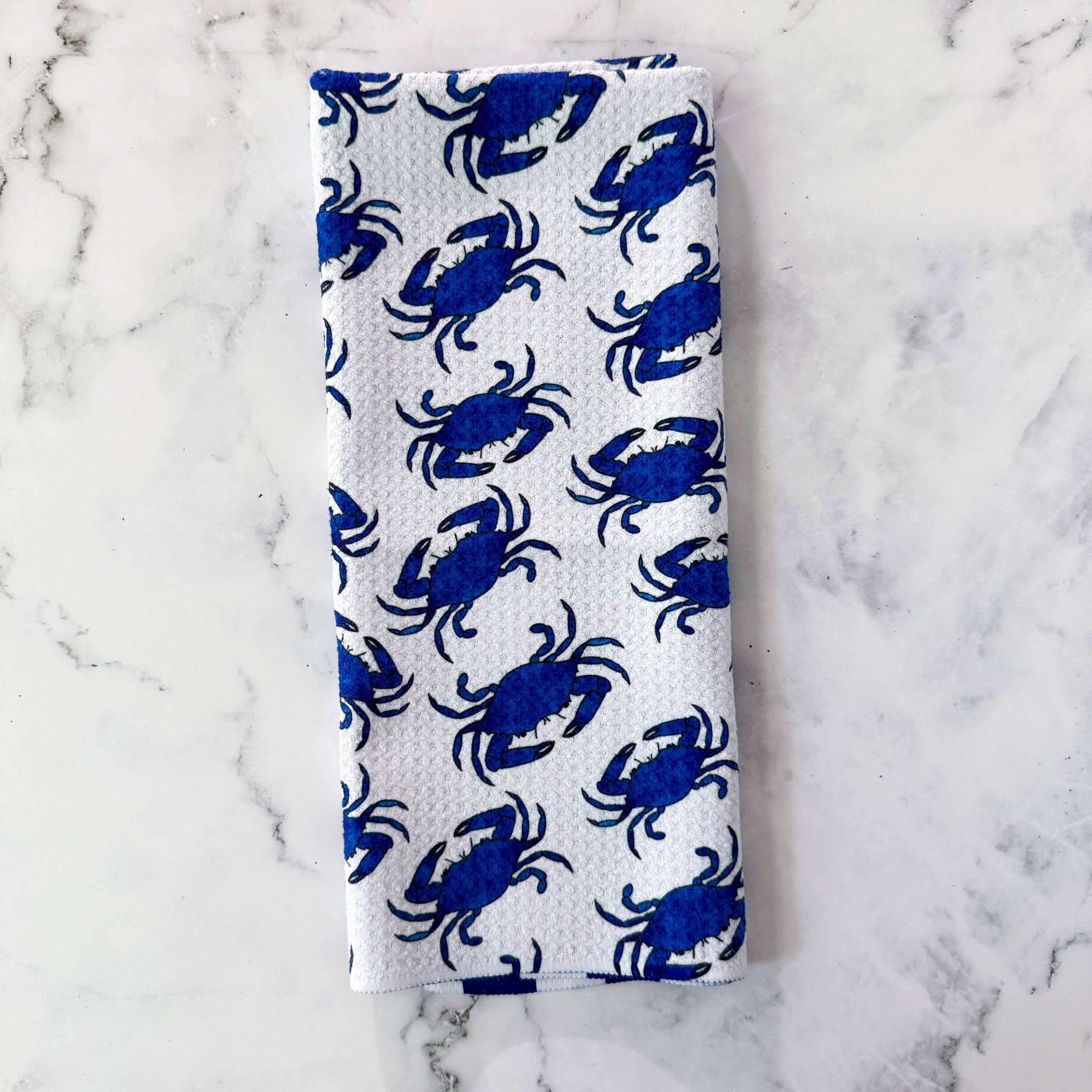 Jami Creates - Maryland Blue Crab Double Sided Patterned Waffle Kitche