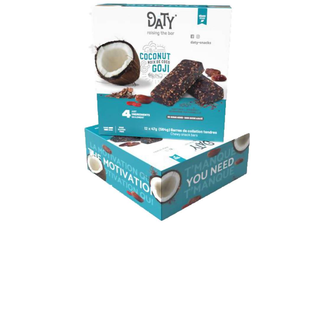 Daty Coconut & Goji Date Bars - 12 bars  x 47g case