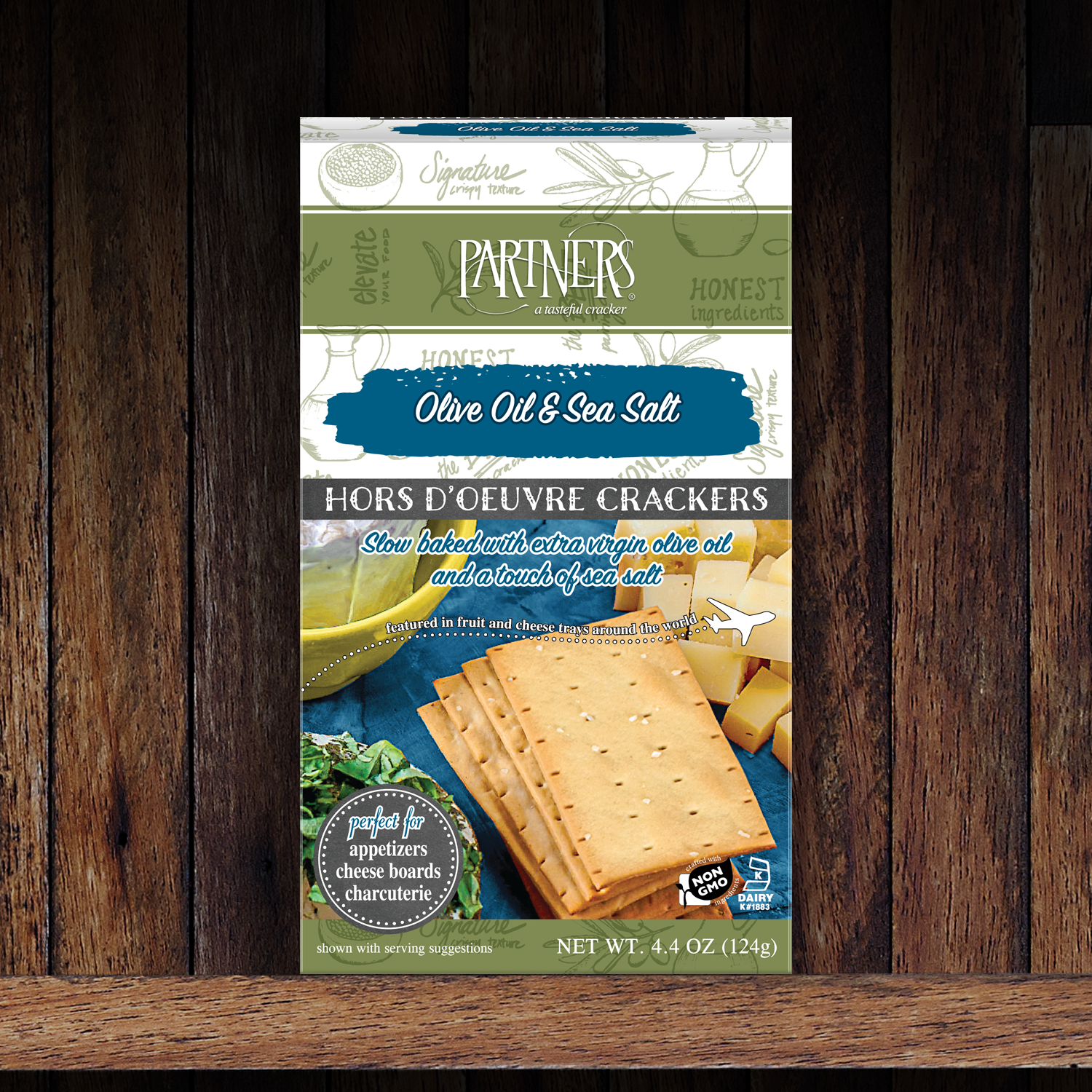 Partners Crackers - Olive Oil & Sea Salt Hors d'Oeuvre Crackers