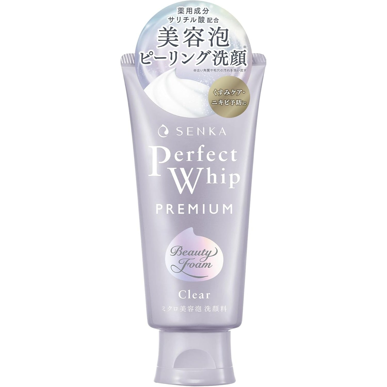 Shiseido Senka Perfect Whip Premium Clear Perfect Whip Clear 120g JAPAN - j-Grab Mall