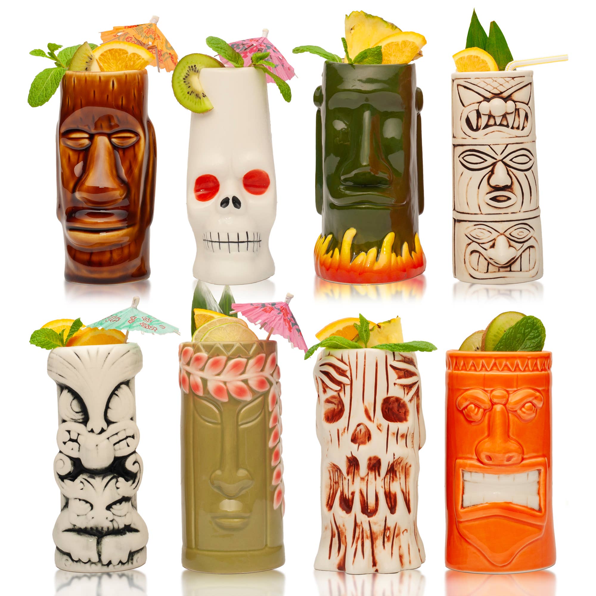 Lemonsoda - Hard-Carved and Hand-Painted Tiki Mugs - Assorted (1pc)