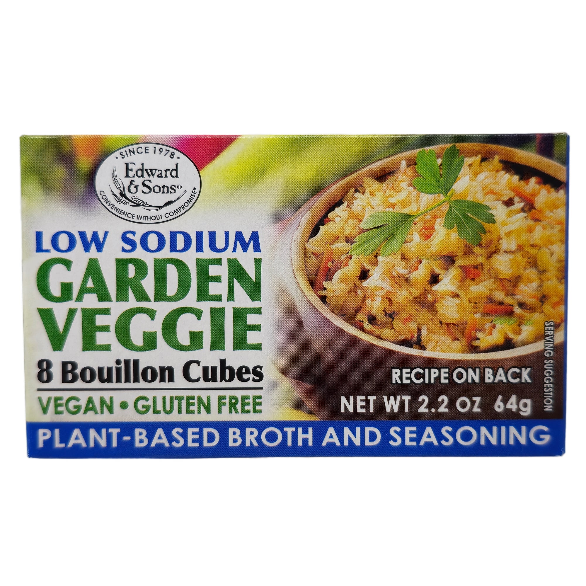 Edward & Sons Low Sodium Garden Veggie Bouillon Cubes - 2.2oz.