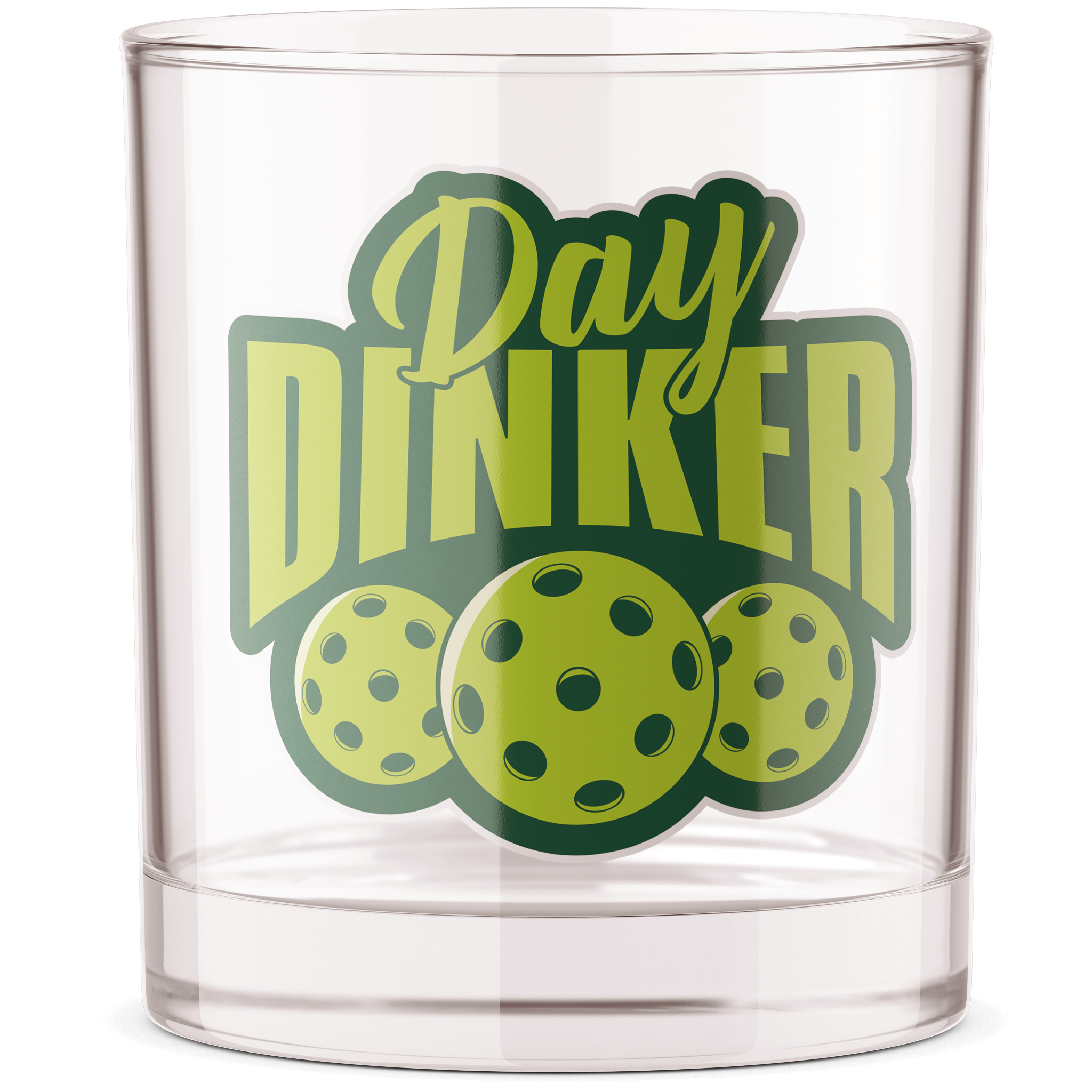 Barrel Down South - Pickleball Day Dinker Bourbon Whiskey Rocks Glass