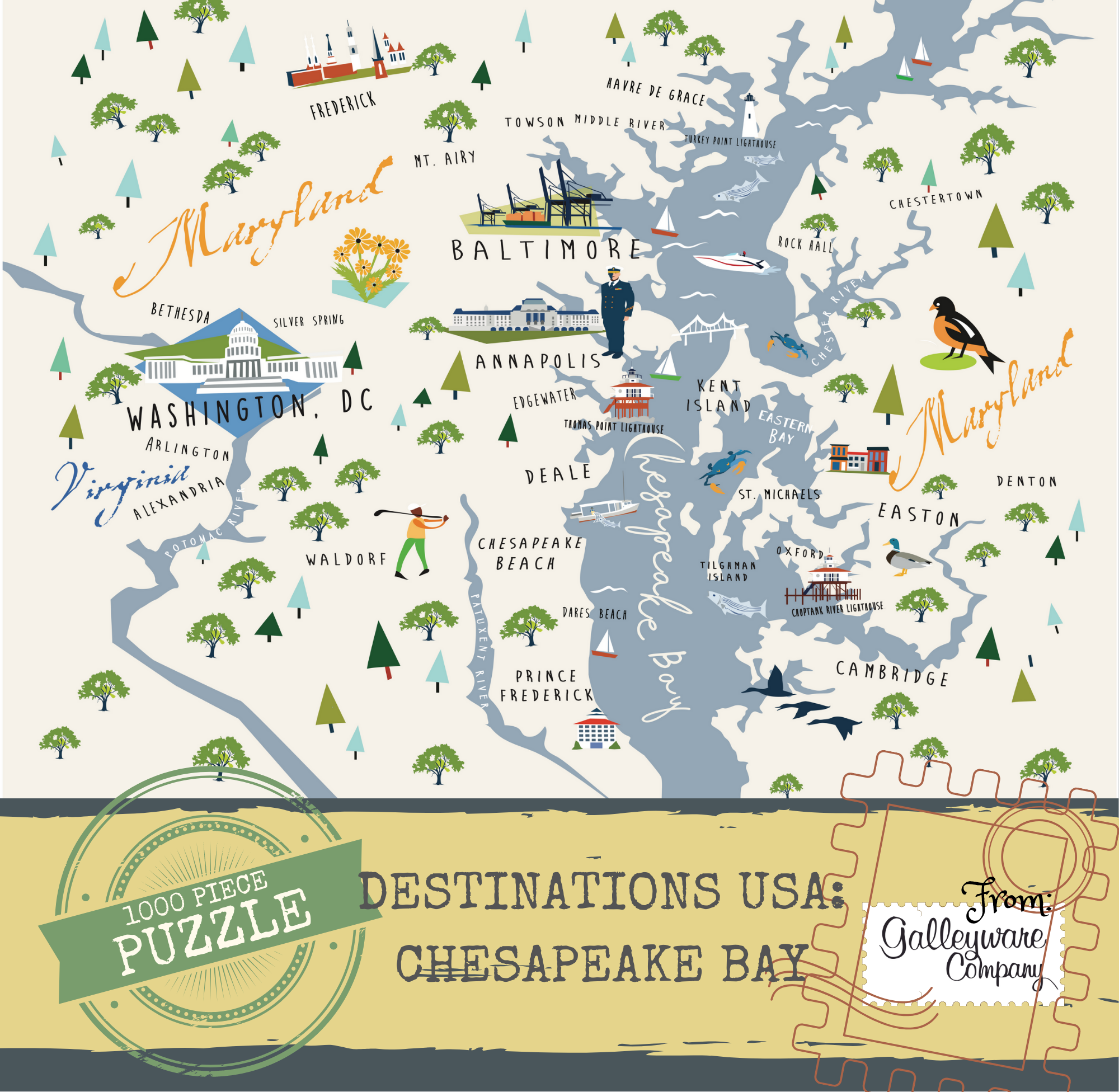 Galleyware - Chesapeake Bay 1000 Piece Jigsaw Puzzle