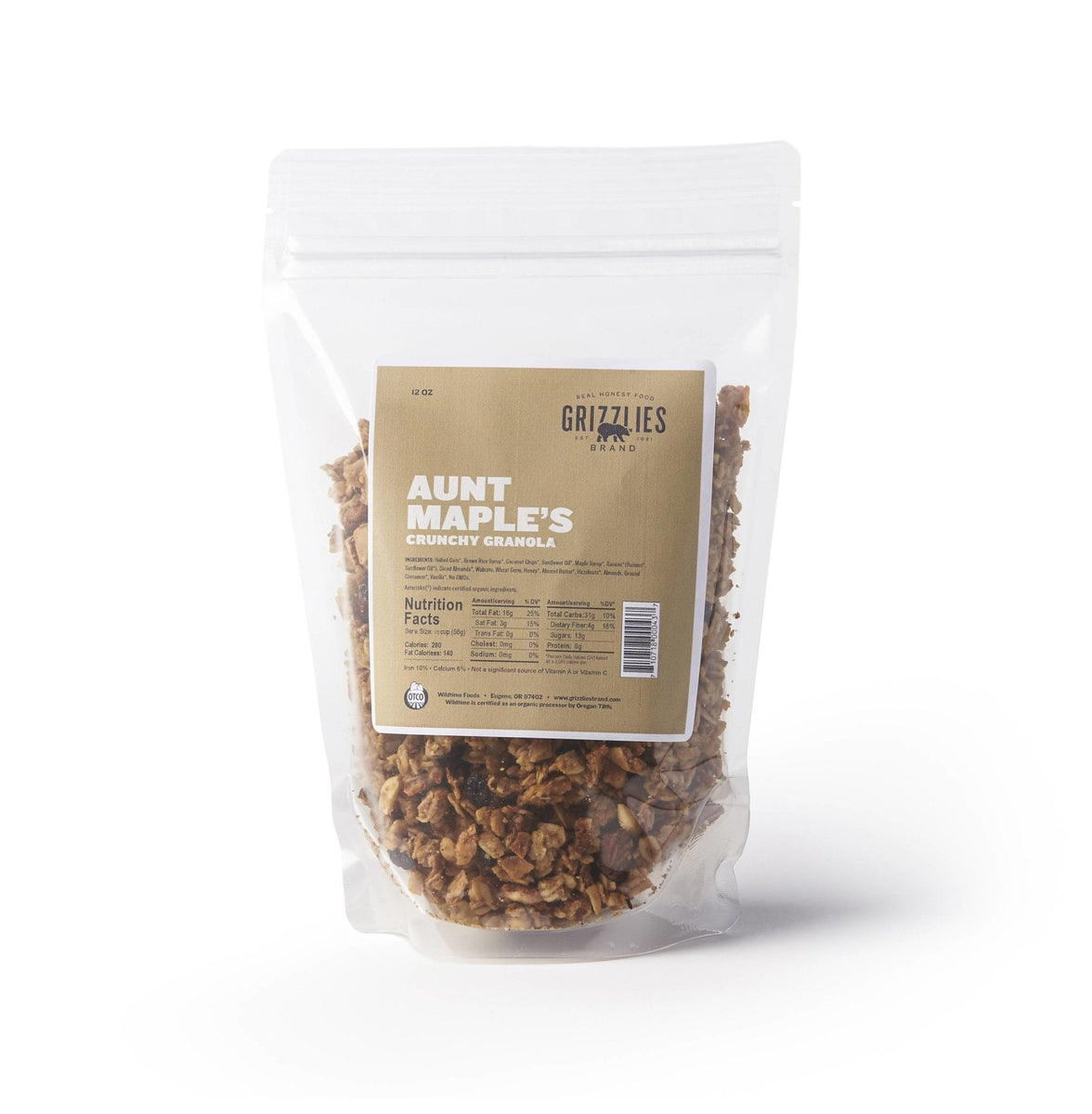 Aunt Maple's Crunchy Granola Bags - 12 x 12oz