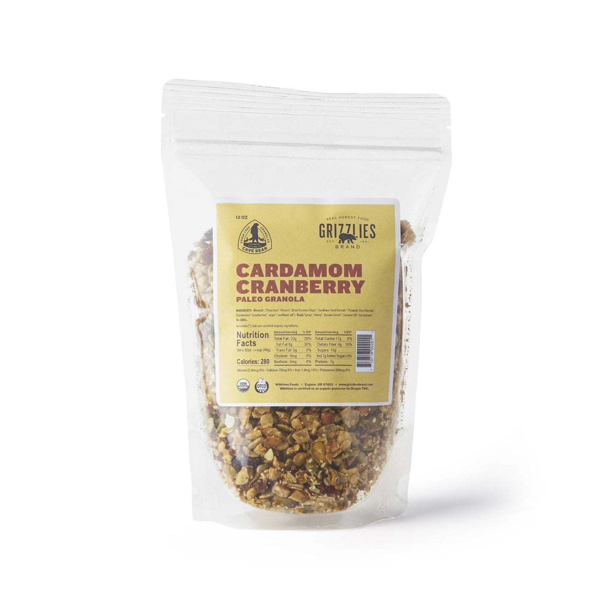 Cardamom Cranberry Paleo Granola Bags - 12 x 12oz