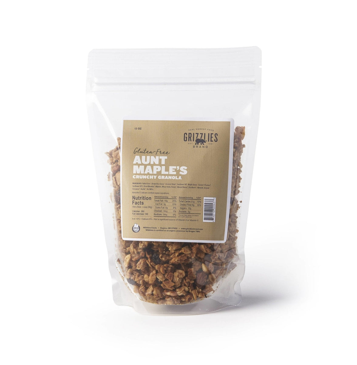 Gluten Free Aunt Maple's Crunchy Granola Bags - 12 x 12oz