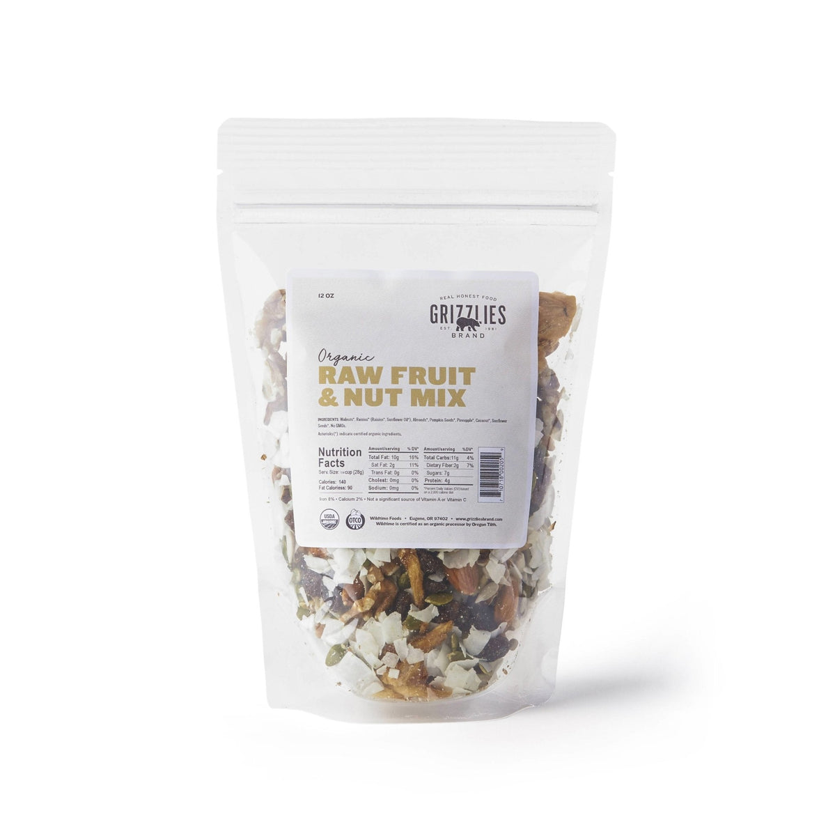 Organic Raw Fruit & Nut Trail Mix Bag - 12 x 12oz