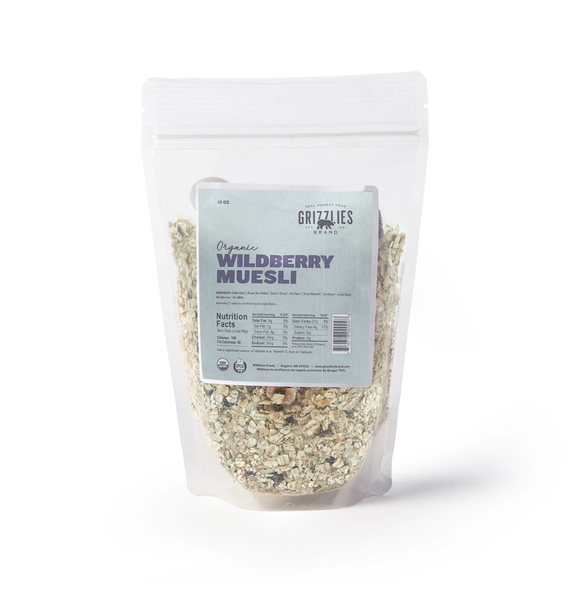 Organic Wildberry Muesli Bags - 12 x 12oz