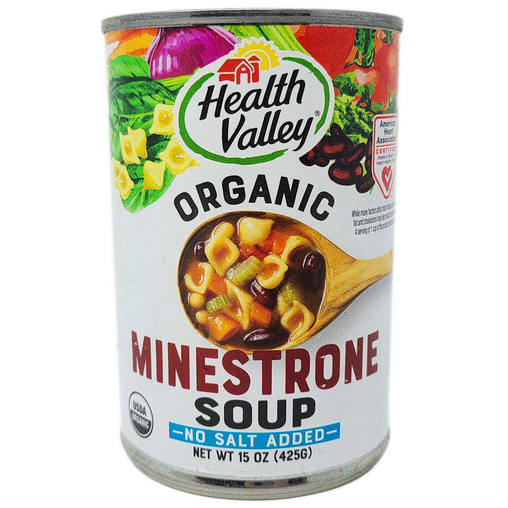 Health Valley Minestrone No Salt Added Soup-15 oz.