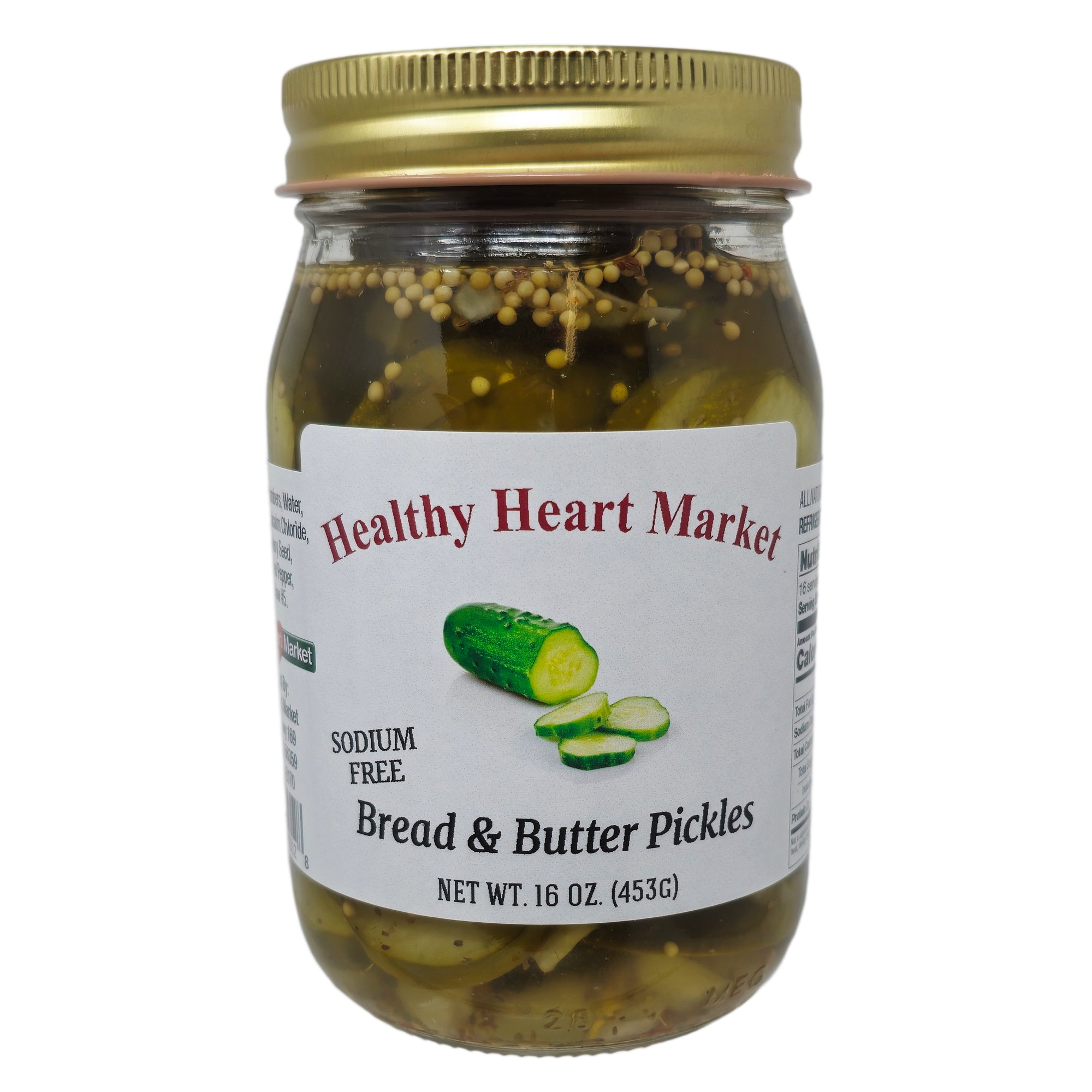 Healthy Heart Market Sodium Free Bread & Butter Pickle Chips - 16oz