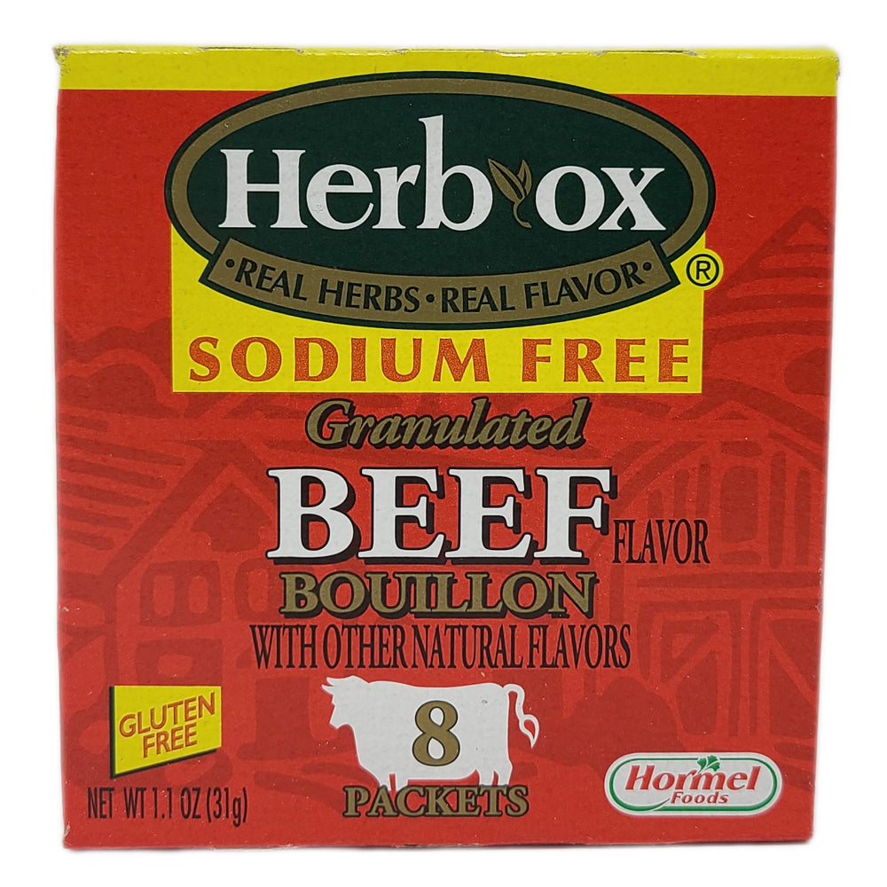 Herb Ox Sodium Free Beef Bouillon 8 pack