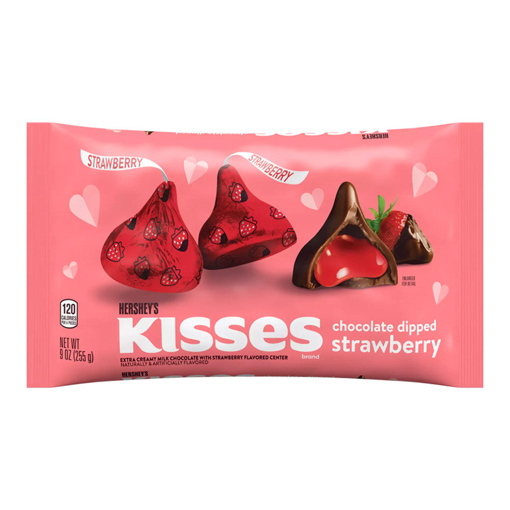 Chocolate Dipped Strawberry Hershey's Kisses - 9 oz