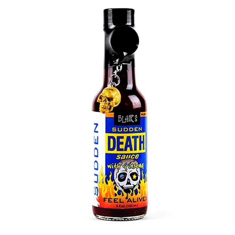 Blair’s Sudden Death Sauce With Ginseng And Skull Key Chain