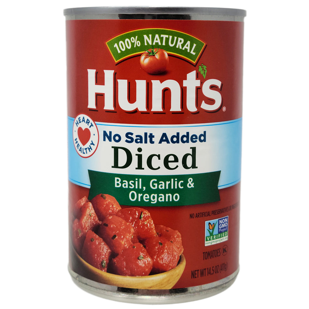 Hunt's No Salt Added Diced Tomatoes Basil, Garlic & Oregano - 14.5 oz