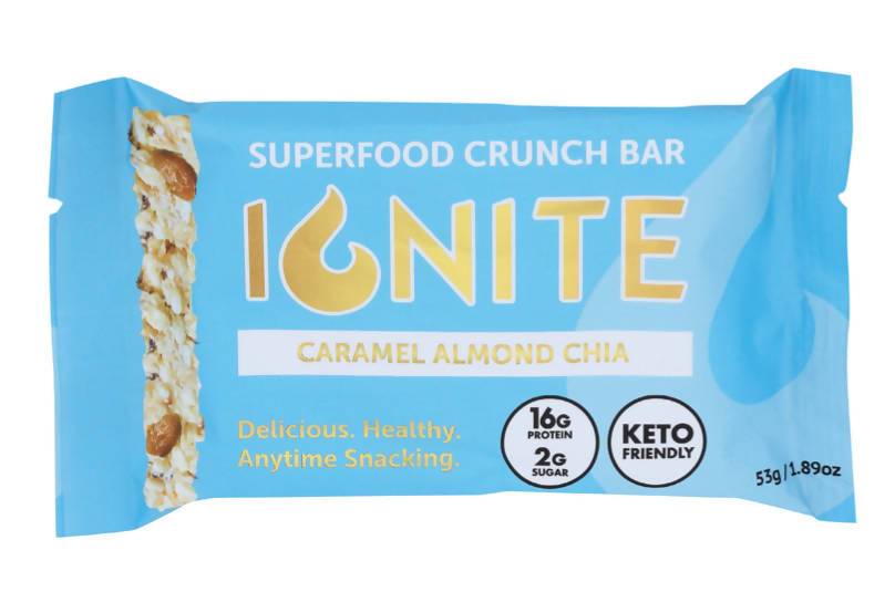Ignite Superfood Bars Caramel Almond Chia - 12 Bars x 1.89 oz