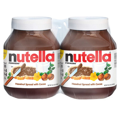 Nutella Hazelnut Spread with Cocoa, 33.5 oz, 2 Count