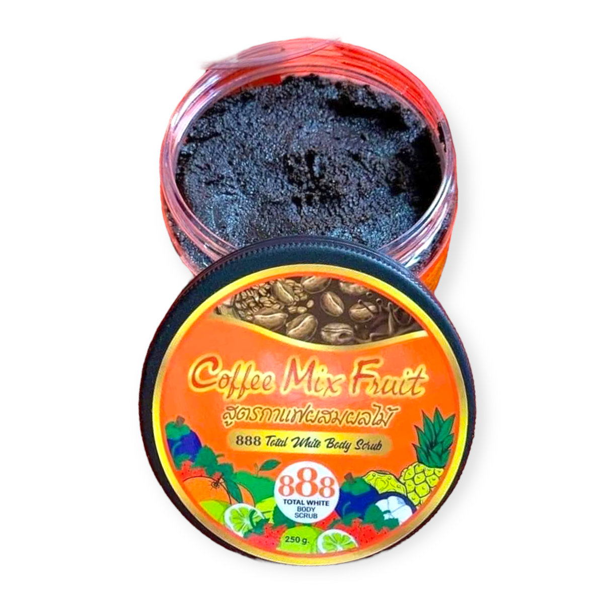 888 Total White Body Scrub - Coffee Mix Fruit 250g