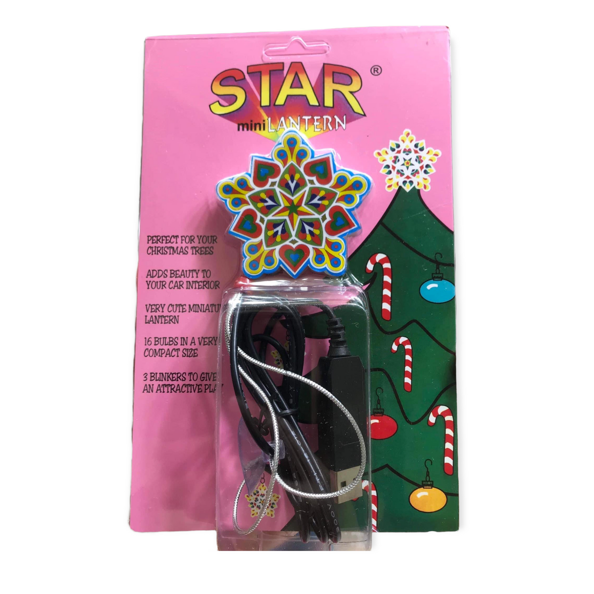 Philippine Star Mini Car Lantern - Mini Parol - USB PLUG 200 G