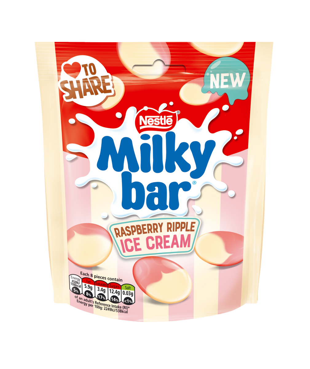 Nestle Milky bar Raspberry Ripple Ice Cream