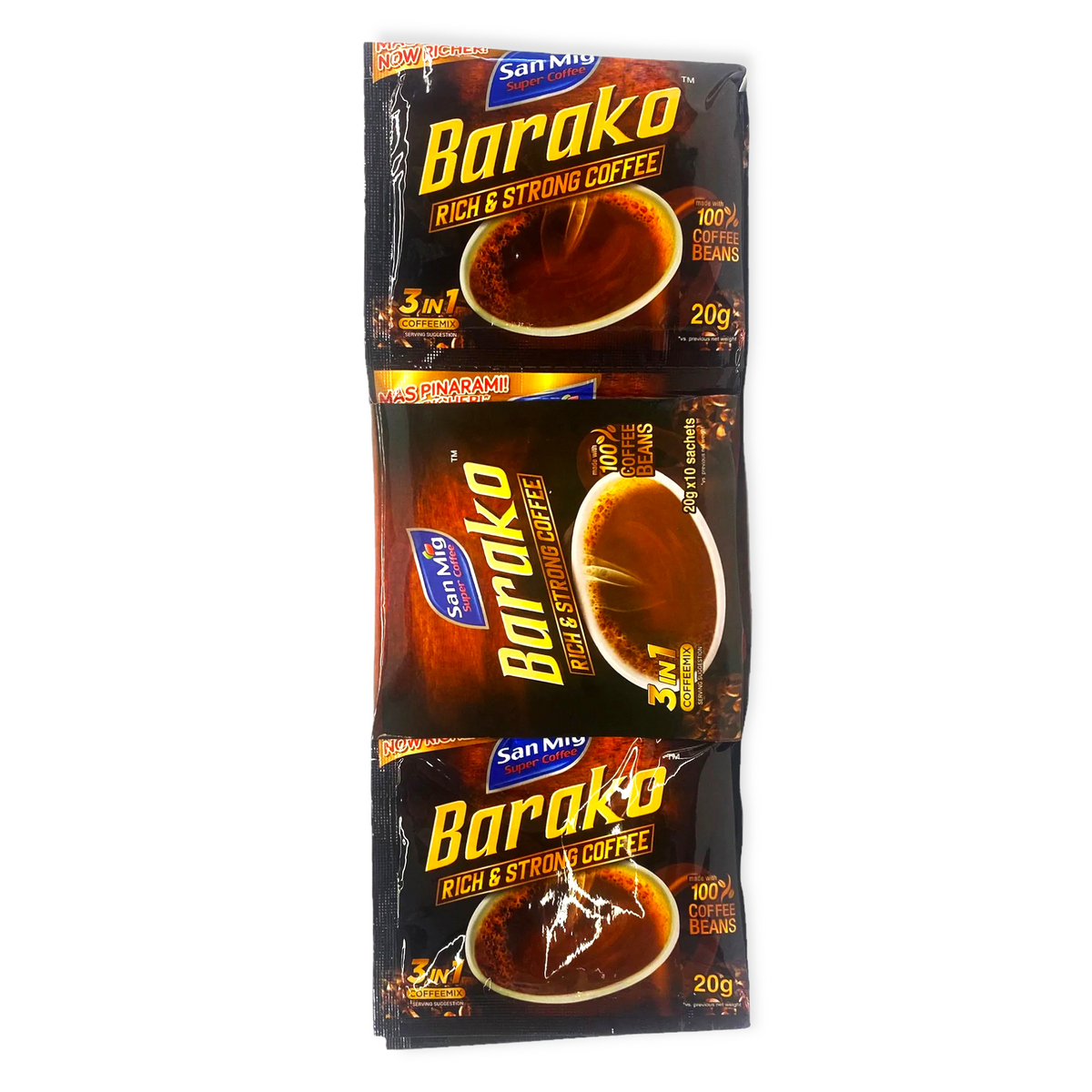 San Mig - Super Coffee - Barako - 3 in 1 Coffeemix - 10 Sachets - 200 G