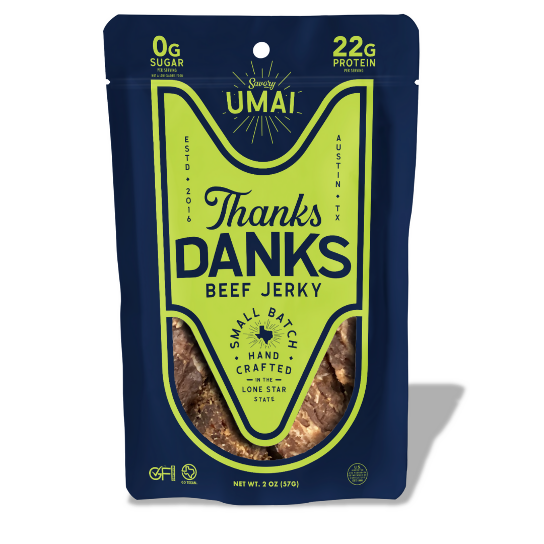 Thanks Danks Umai Beef Jerky Bag - 3 bags x 2 oz