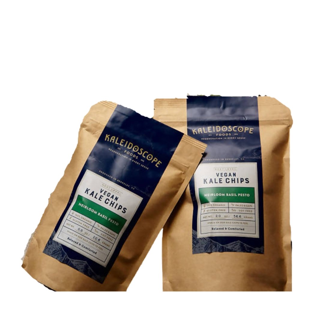 Heirloom Basil Pesto Vegan Kale Chip Bags - 12 x 2oz