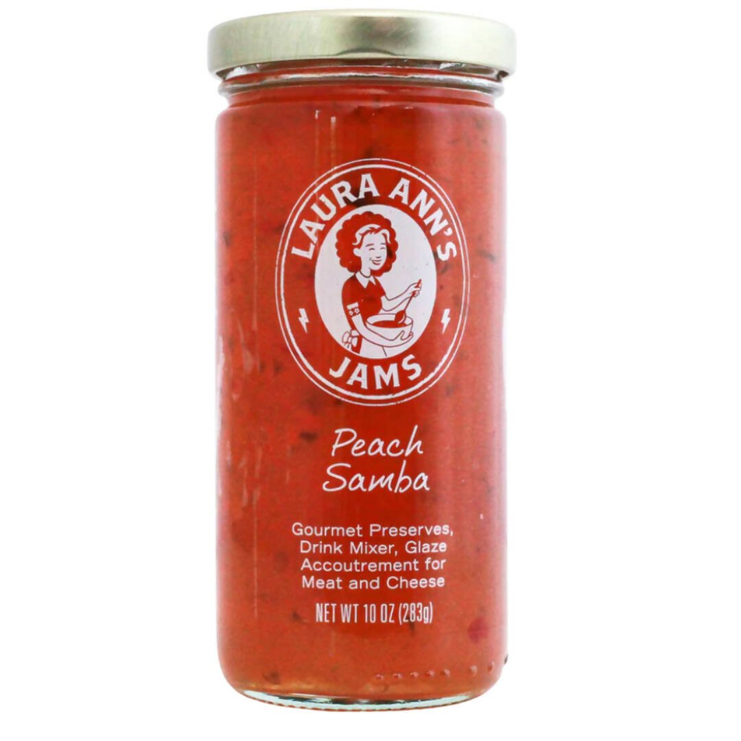 Laura Ann's Jams Peach Samba Jam (Peace Jalapeno) Jars - 24 jars x 10oz