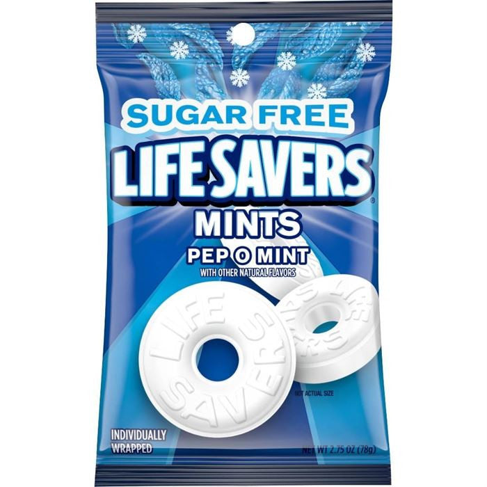 Sugar Free Lifesavers Pep-O-Mint - 2.75 oz Bag