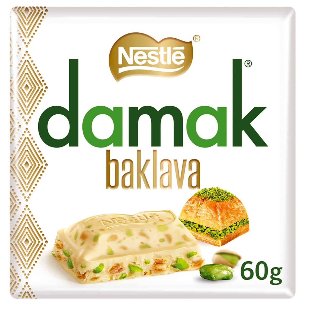 Nestle Damak Baklava White Chocolate with Pistachio