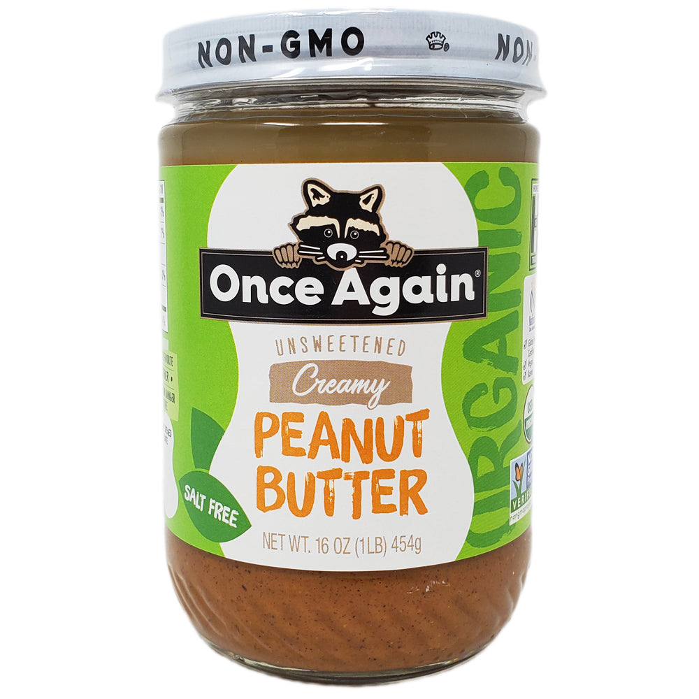 Once Again Organic No Salt Added Creamy Peanut Butter - 16oz.