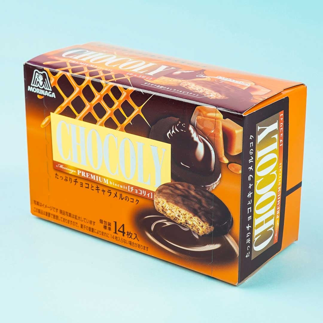 Morinaga Chocoly Premium Biscuit - Chocolate & Caramel