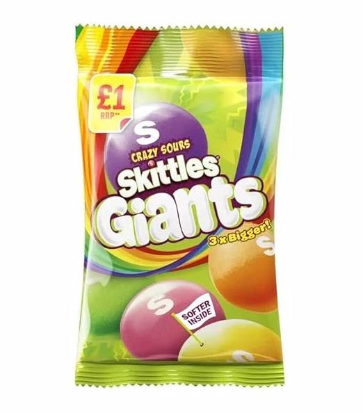 Skittles Giants Crazy Sours 3x BIgger