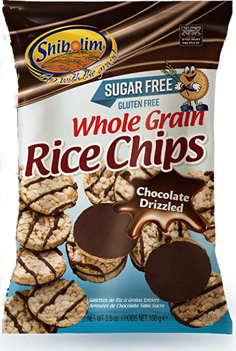 Shibolim Sugar Free Whole Grain Rice Chips Chocolate Coated, 3.5 oz.