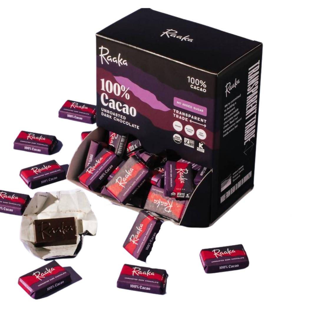 100% Cacao Cacao Minis Bars - 100 x 8g